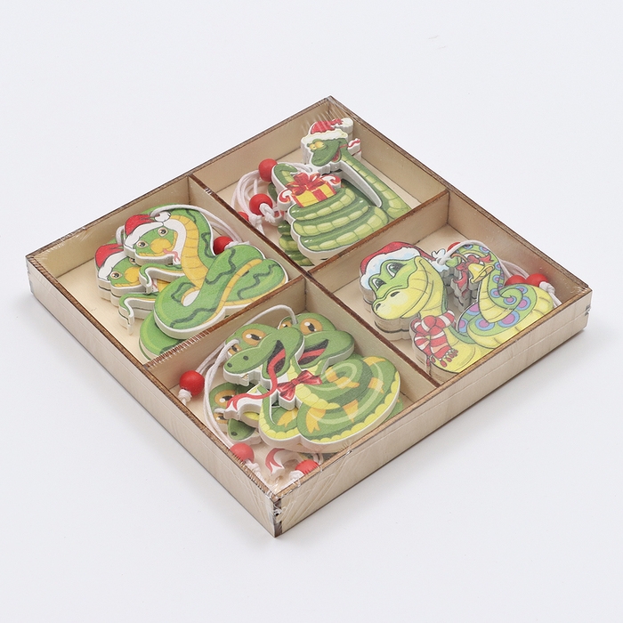 Набор подвесок «Змея», в деревянной подарочной упаковке, 12 шт. Набор подвесок «Змея», в деревянной подарочной упаковке, 12 шт.