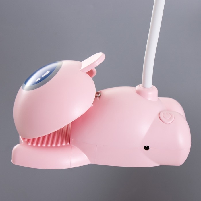 Настольная лампа "Робот" LED 5Вт USB АКБ розовый 11,8х7,8х31 см RISALUX