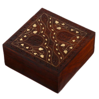 Шкатулка дерево "Холдер" 12,5х12,5х6 см