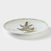 Тарелка фарфоровая &laquo;Ботаника. Мята&raquo;, d=20 см, цвет белый