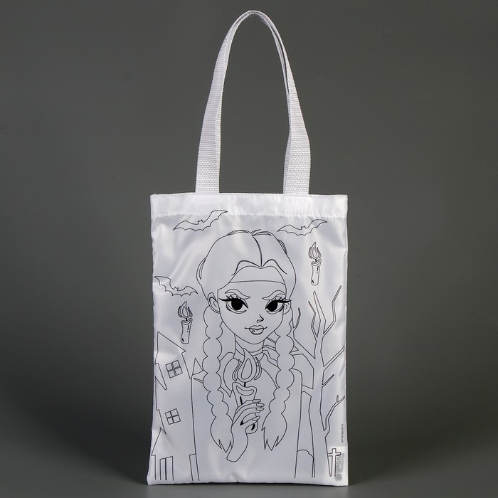 Сумка-шопер, раскраска &laquo;Девочка с косичками&raquo;, 32 х 23 см