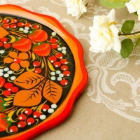 Тарелка &laquo;Фруктовая&raquo;,  D=23 см,  хохлома, микс