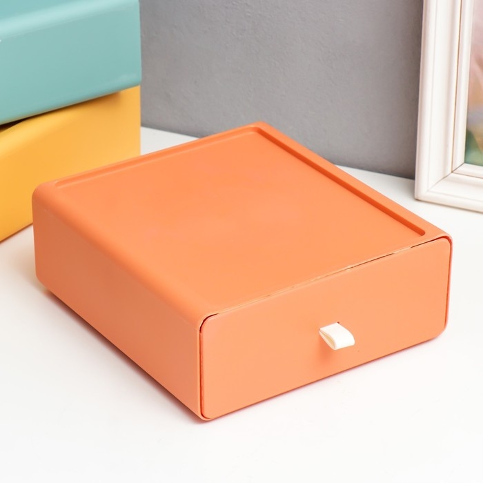 Шкатулка пластик "Ящик" набор 4 шт 19,5х18х23,2 см