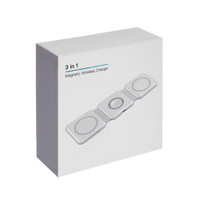 Беспроводное зарядное устройство 3 в 1 A07, 15 W, поддержка MagSafe, складная, белая Беспроводное зарядное устройство 3 в 1 A07, 15 W, поддержка MagSafe, складная, белая