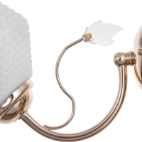 Бра "Ариель" 1х40Вт E27 белый-золото 18х15х18 см. Бра "Ариель" 1х40Вт E27 белый-золото 18х15х18 см.