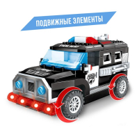 Конструктор блочный «Спецназ», световые и звуковые эффекты, ездит, 72 детали Конструктор блочный «Спецназ», световые и звуковые эффекты, ездит, 72 детали