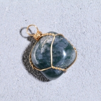 Брелок "Галтовка", в проволоке, микс