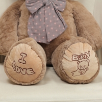 Мягкая игрушка &laquo;Мишка&raquo;, с бантом в горошек, 80 см