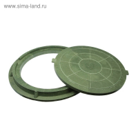 Люк полимерный, легкий, 30 кН, нагрузка до 3 т, зеленый Люк полимерный, легкий, 30 кН, нагрузка до 3 т, зеленый