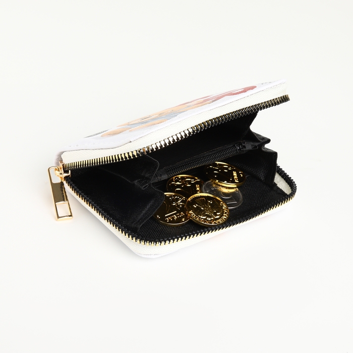 Кошелёк на молнии, цвет белый Кошелёк на молнии, цвет белый