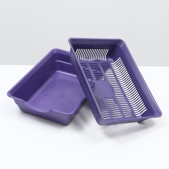 Туалет глубокий с сеткой 36 х 25 х 9 см, фиолетовый Туалет глубокий с сеткой 36 х 25 х 9 см, фиолетовый