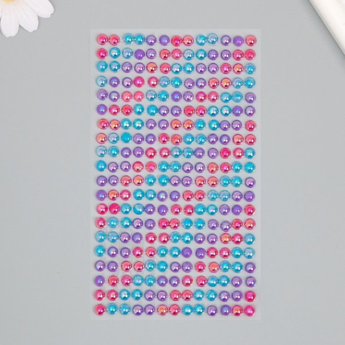 Наклейка пластик стразы Наклейка пластик стразы "Градиент розово-голубой" 24,6х10 см