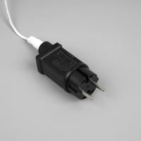 Гирлянда &laquo;Нить&raquo; 10 м, IP44, УМС, белая нить, 100 LED, свечение белое, мерцание всех светодиодов, 24 В