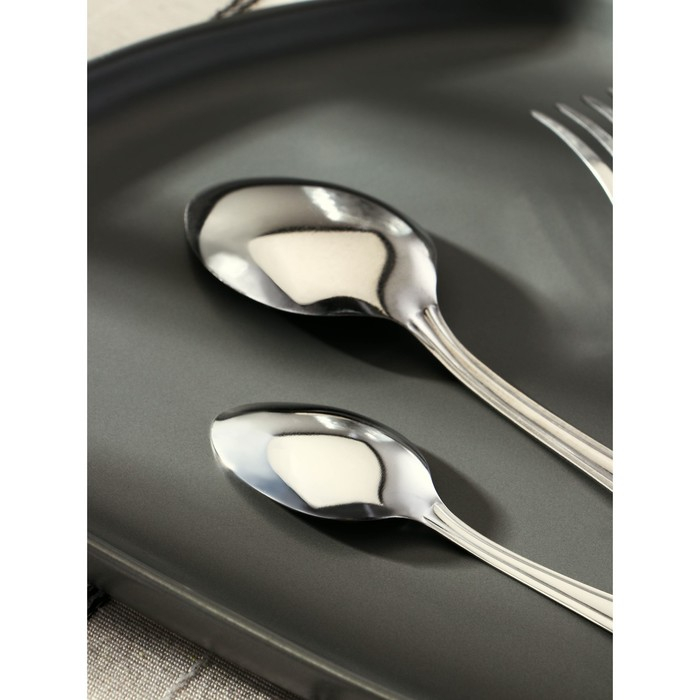 Набор столовых приборов &laquo;Новинка-1&raquo;, 18 предметов, толщина 1 мм, картонная коробка, цвет серебряный