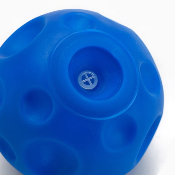 Игрушки для собак. Мячик с пищалкой &laquo;Синий&raquo;, d=6,5 см