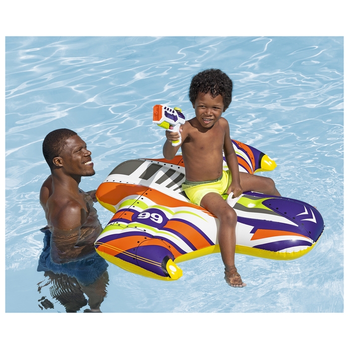 Плотик для плавания &laquo;Самолёт&raquo;, детский, 117х107 см, с водным пистолетом, 41503