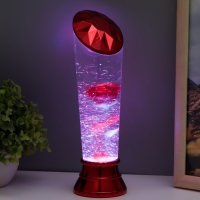 Лава-лампа "Роза" LED от батареек 3хАА USB красный 7,5х6,5х25см Лава-лампа "Роза" LED от батареек 3хАА USB красный 7,5х6,5х25см