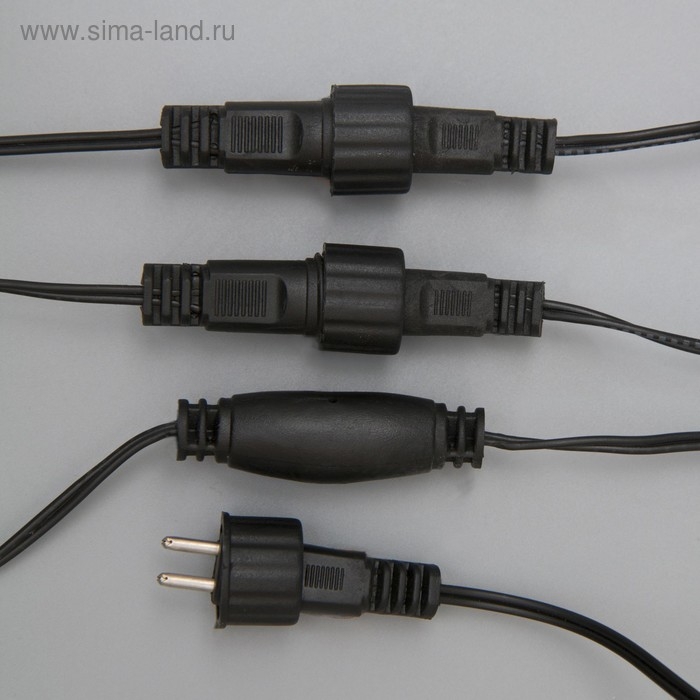 Гирлянда «Клип-лайт» 100 м, IP44, УМС, тёмная нить, 1000 LED, свечение синее, 8 режимов, 24 В, без БП Гирлянда «Клип-лайт» 100 м, IP44, УМС, тёмная нить, 1000 LED, свечение синее, 8 режимов, 24 В, без БП