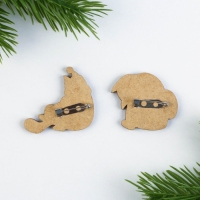 Значки новогодние для друзей парные «Новый год: У деда мороза попрошу...», набор, 2 шт Значки новогодние для друзей парные «Новый год: У деда мороза попрошу...», набор, 2 шт