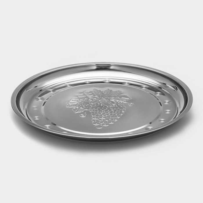 Поднос из нержавеющей стали &laquo;Виноградная лоза&raquo;, 30&times;2 см