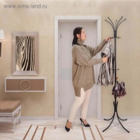 Вешалка напольная «Корона», 63×63×182 см, разборная, цвет чёрный Вешалка напольная «Корона», 63×63×182 см, разборная, цвет чёрный