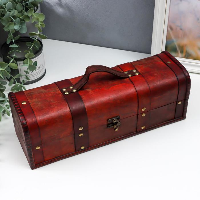 Шкатулка дерево под бутылку Шкатулка дерево под бутылку "Средневековье" 11,5х34,5х13 см