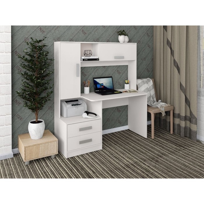 Стол Компьютерный "Альянс-8", 1450х570х1600, белый