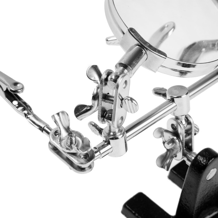 Держатель прецизионный с зажимами и лупой DEKO HT18, 60 мм, 3х увеличение Держатель прецизионный с зажимами и лупой DEKO HT18, 60 мм, 3х увеличение