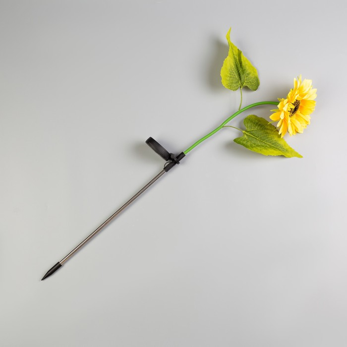 Садовый светильник на солнечной батарее &laquo;Подсолнух&raquo;, 75 см, 5 LED, свечение белое