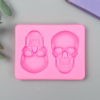 Молд силикон "Черепа" 2 предмета 7,5х6х1,2 см Молд силикон "Черепа" 2 предмета 7,5х6х1,2 см