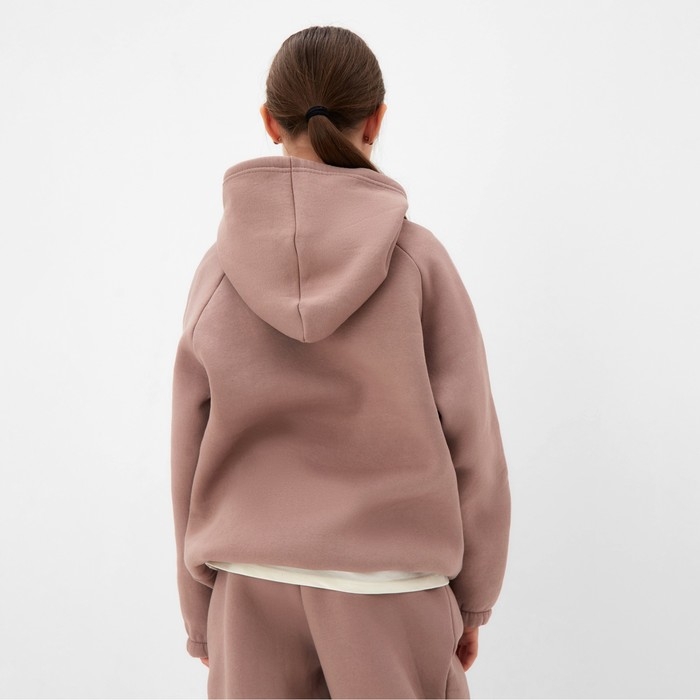 Толстовка (худи) для девочки MINAKU: CRUSH, цвет тёмно-розовый, рост 128 см