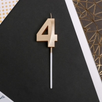 Свеча для торта, цифра &laquo;4&raquo;, 11,5 х 2,3 см