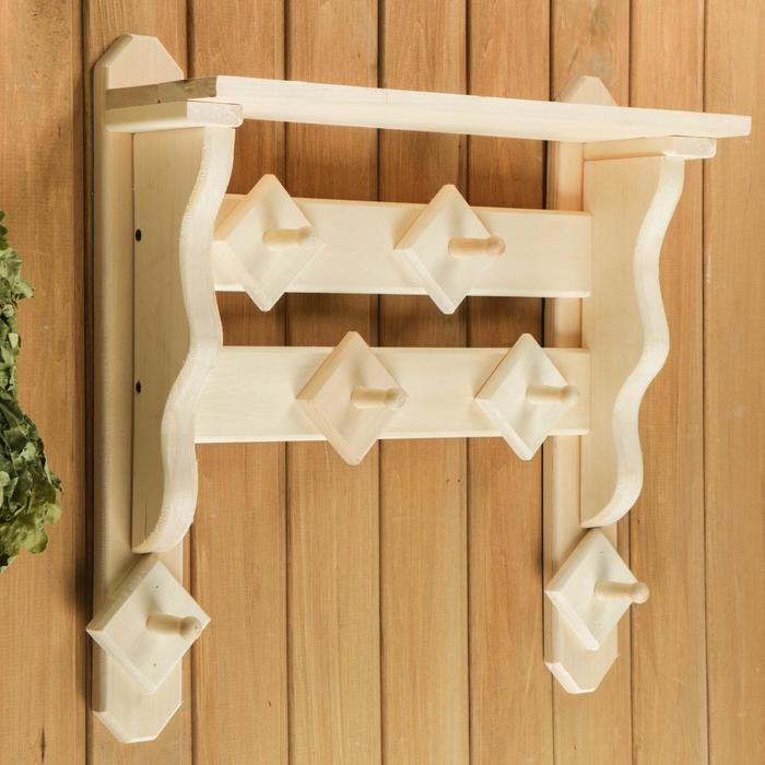 Полка "Грация", 6 крючков