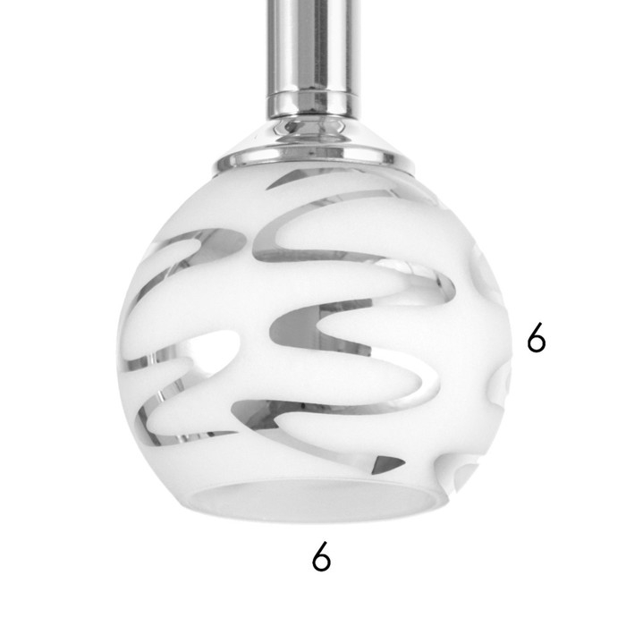 Светильник "Жаннетт" 6х3Вт G4 Хром 30х30х180см