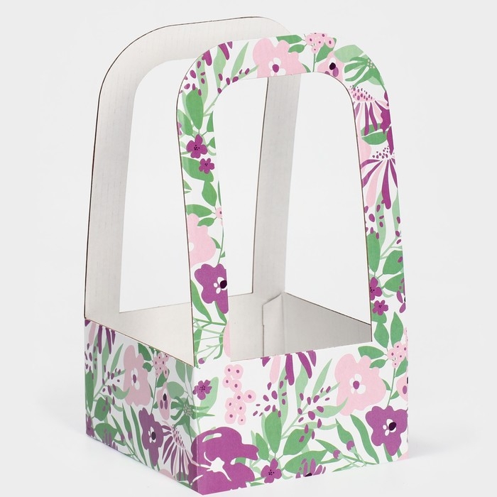 Коробка-переноска для цветов &laquo;Only for you&raquo;, 12 &times; 12 &times; 22 см