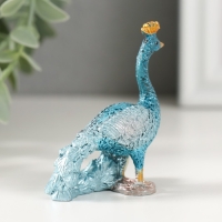 Сувенир полистоун "Павлин со стразами" 5,5х6,5 см