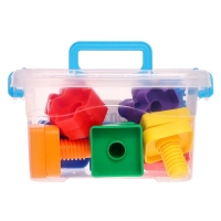 Конструктор «Болты и гайки», в контейнере, 10 болтов и гаек Конструктор «Болты и гайки», в контейнере, 10 болтов и гаек