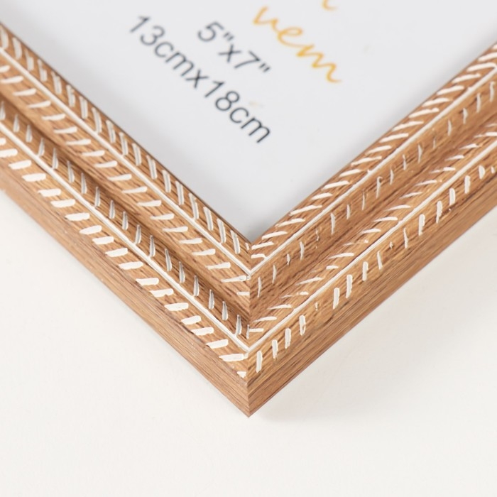 Фоторамка пластик 13х18 см "Двойная коса" пшеничная 20,5х15,5х1,1 см