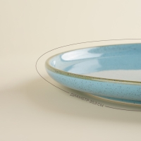 Набор тарелок фарфоровых SL Home «Аззура», d=20,3 см, цвет бирюзовый Набор тарелок фарфоровых SL Home «Аззура», d=20,3 см, цвет бирюзовый