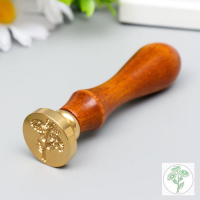 Печать для сургуча с деревянной ручкой "Ромашки" 9х2,5х2,5 см Печать для сургуча с деревянной ручкой "Ромашки" 9х2,5х2,5 см