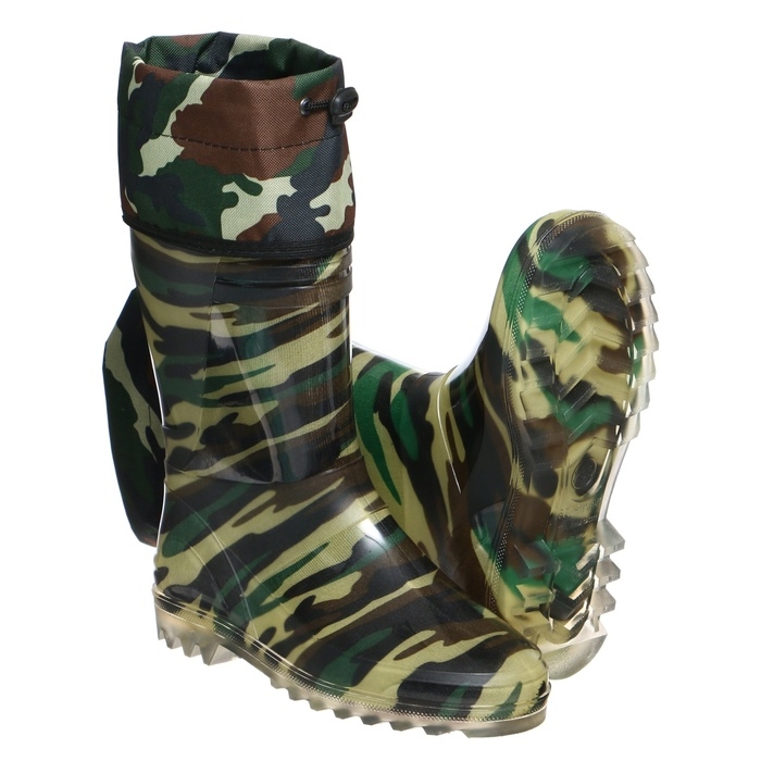 Сапоги мужские С-10РУМ, ПВХ, утепленные, камуфляж МИКС, размер 40 (255)