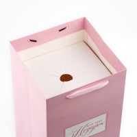 Переноска для цветов с вкладышем для фиксации, «Подарок для тебя», розовый, 35 х 20 х 20 см Переноска для цветов с вкладышем для фиксации, «Подарок для тебя», розовый, 35 х 20 х 20 см