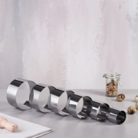 Набор форм для выпечки и выкладки «Круг», d-10, h-5 см, 6 шт Набор форм для выпечки и выкладки «Круг», d-10, h-5 см, 6 шт