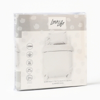 Постельное бельё LoveLife Summer rain 112х143 см, 60х120+20 см, 40х60 см, хлопок, сатин, 125г/м&sup2;