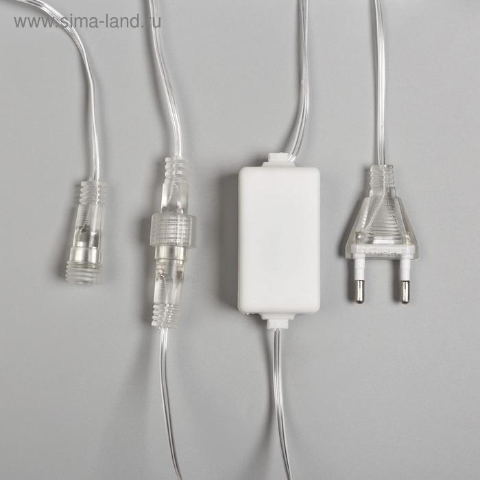 Гирлянда &laquo;Сосульки&raquo; 3 &times; 0.5 м, IP44, прозрачная нить, 288 LED, свечение белое с эффектом стекания, 12 В