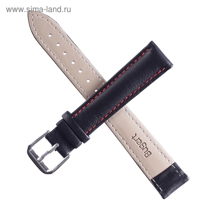 Ремешок для часов Ремешок для часов "Соломон" 14 мм, натуральная кожа, l-20 см, черно-красный