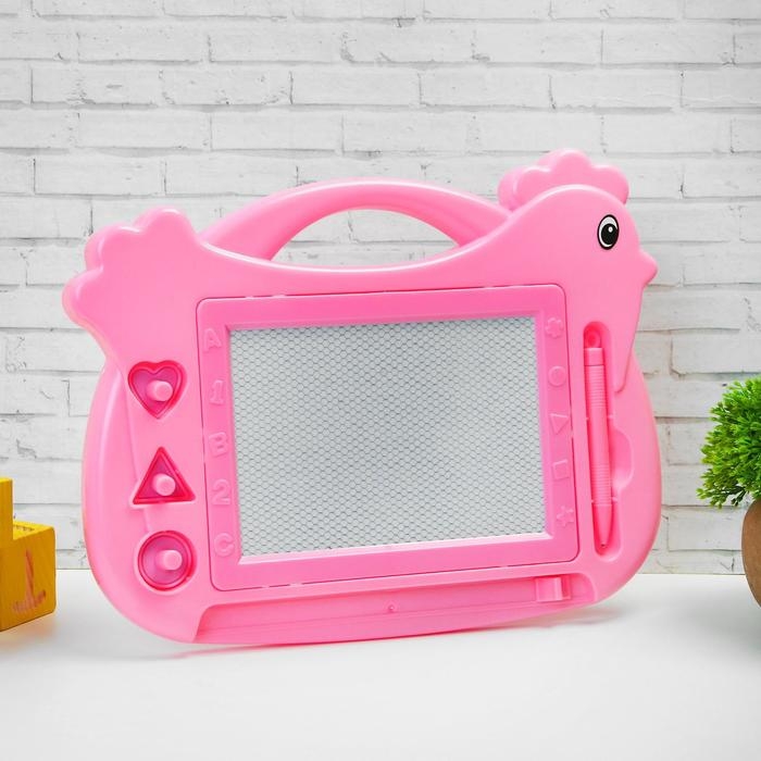 Доска магнитная &laquo;Курочка&raquo;, 3 печати, чёрная крошка, цвета МИКС