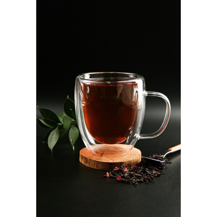 Кружка стеклянная с двойными стенками Magistro, 470 мл