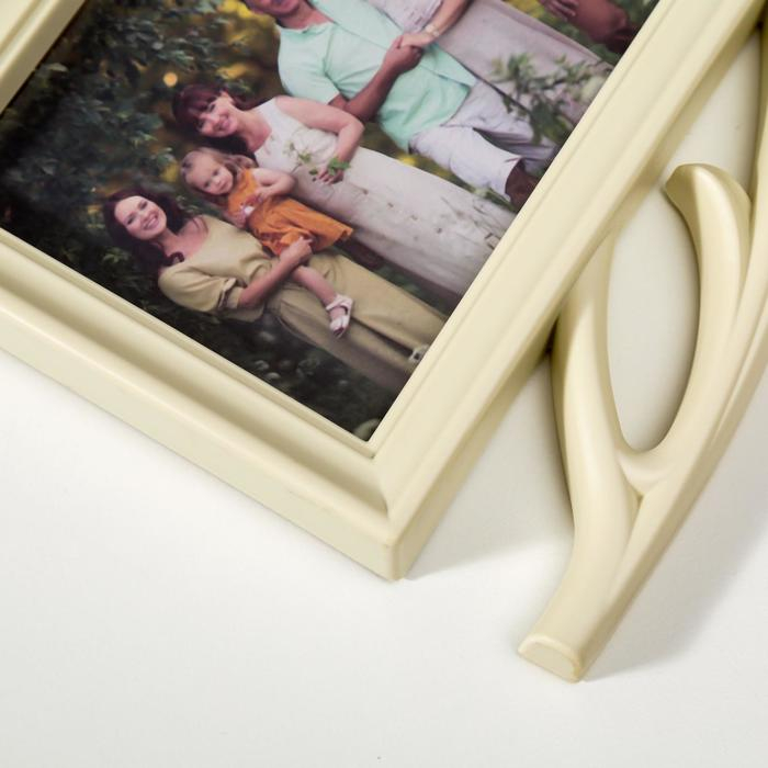 Фоторамка-Коллаж Фоторамка-Коллаж "С сердцем" на 5 фото, слоновая кость