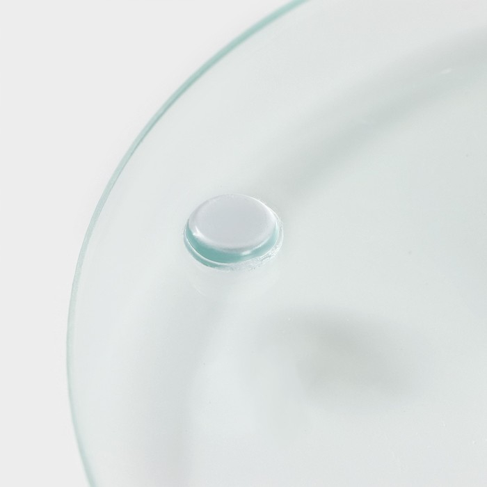 Подставка стеклянная для торта вращающаяся Доляна &laquo;Марбл чёрный&raquo;, d=32 см, цвет чёрный